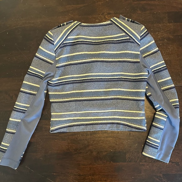 BCBG MaxAzria blue stripe Moto jacket - Picture 4 of 9